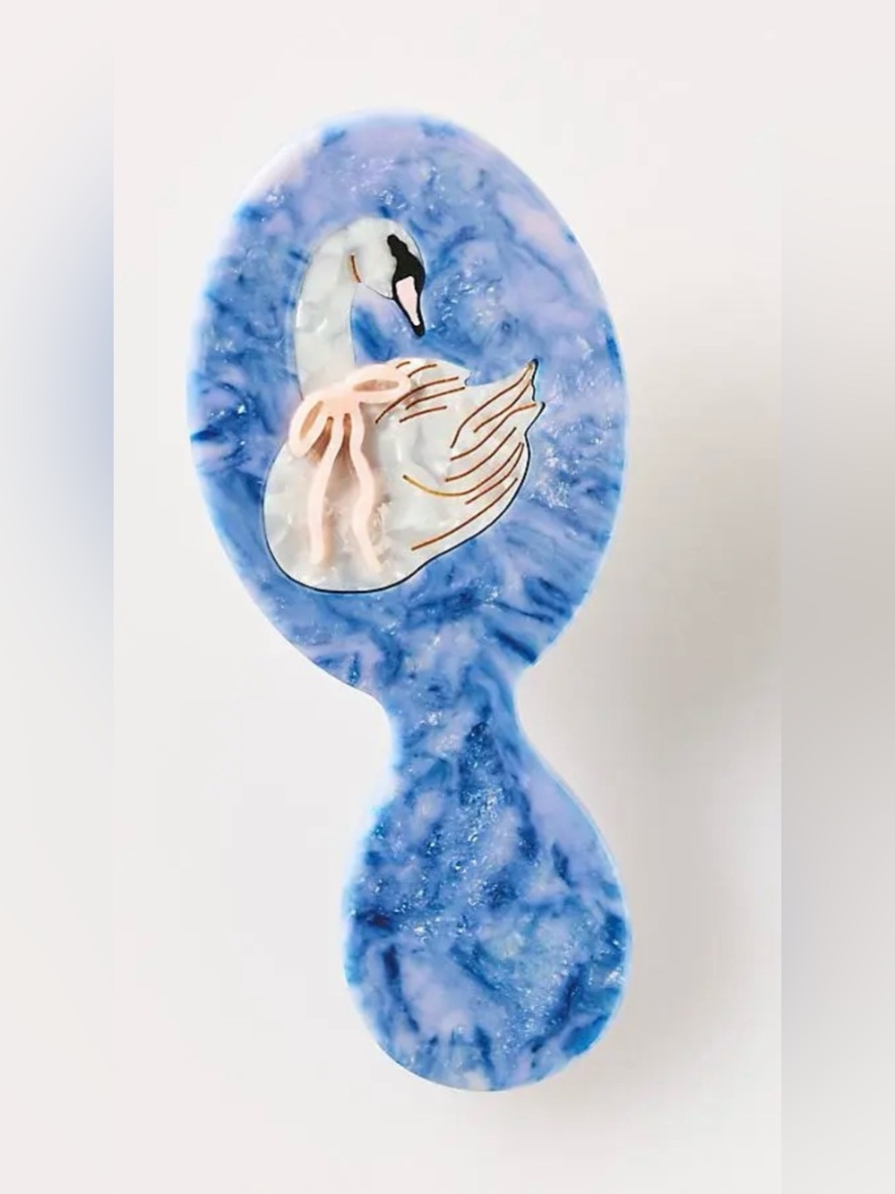 nwt anthropologie solar eclipse handpainted swan 2-1 perfect daily brush